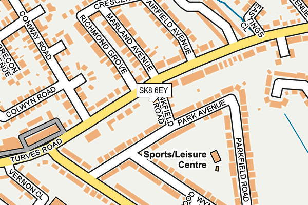 SK8 6EY map - OS OpenMap – Local (Ordnance Survey) SK8 6EY map - OS OpenMap – Local (Ordnance Survey)