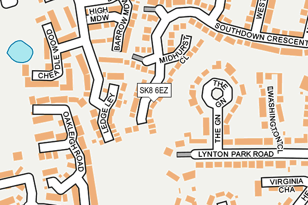 SK8 6EZ map - OS OpenMap – Local (Ordnance Survey) SK8 6EZ map - OS OpenMap – Local (Ordnance Survey)