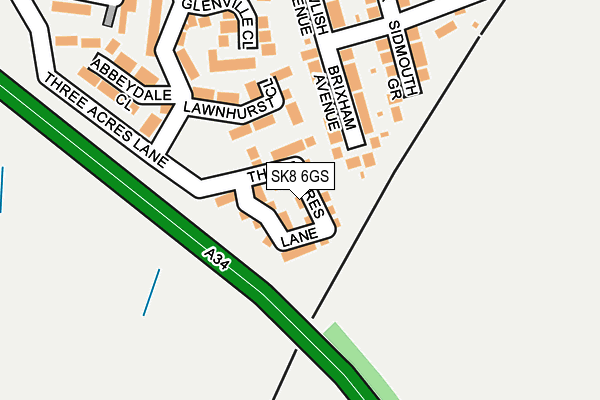 SK8 6GS map - OS OpenMap – Local (Ordnance Survey) SK8 6GS map - OS OpenMap – Local (Ordnance Survey)