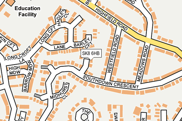 SK8 6HB map - OS OpenMap – Local (Ordnance Survey) SK8 6HB map - OS OpenMap – Local (Ordnance Survey)