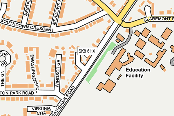 SK8 6HX map - OS OpenMap – Local (Ordnance Survey)