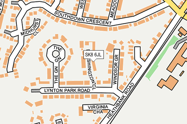 SK8 6JL map - OS OpenMap – Local (Ordnance Survey)