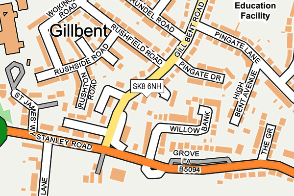 SK8 6NH map - OS OpenMap – Local (Ordnance Survey) SK8 6NH map - OS OpenMap – Local (Ordnance Survey)