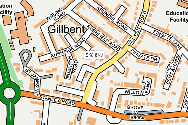 SK8 6NJ map - OS OpenMap – Local (Ordnance Survey) SK8 6NJ map - OS OpenMap – Local (Ordnance Survey)