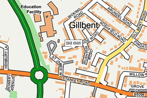 SK8 6NW map - OS OpenMap – Local (Ordnance Survey) SK8 6NW map - OS OpenMap – Local (Ordnance Survey)