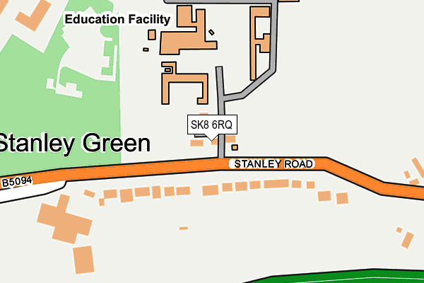 SK8 6RQ map - OS OpenMap – Local (Ordnance Survey) SK8 6RQ map - OS OpenMap – Local (Ordnance Survey)