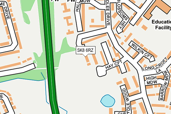 SK8 6RZ map - OS OpenMap – Local (Ordnance Survey) SK8 6RZ map - OS OpenMap – Local (Ordnance Survey)