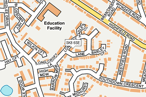 SK8 6SE map - OS OpenMap – Local (Ordnance Survey) SK8 6SE map - OS OpenMap – Local (Ordnance Survey)
