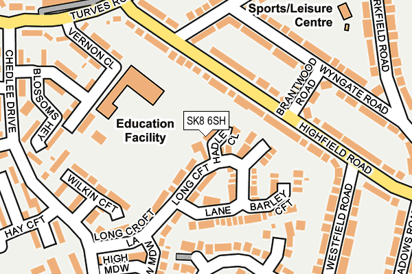 SK8 6SH map - OS OpenMap – Local (Ordnance Survey) SK8 6SH map - OS OpenMap – Local (Ordnance Survey)