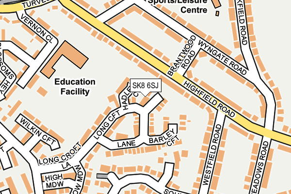 SK8 6SJ map - OS OpenMap – Local (Ordnance Survey) SK8 6SJ map - OS OpenMap – Local (Ordnance Survey)