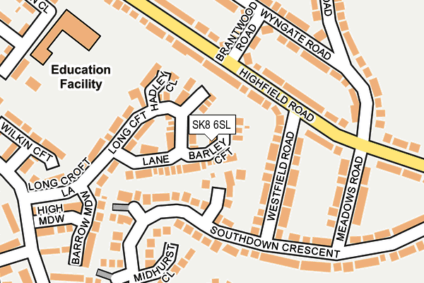 SK8 6SL map - OS OpenMap – Local (Ordnance Survey) SK8 6SL map - OS OpenMap – Local (Ordnance Survey)