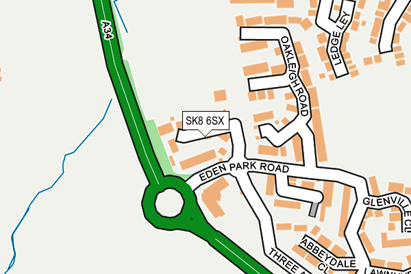 SK8 6SX map - OS OpenMap – Local (Ordnance Survey) SK8 6SX map - OS OpenMap – Local (Ordnance Survey)