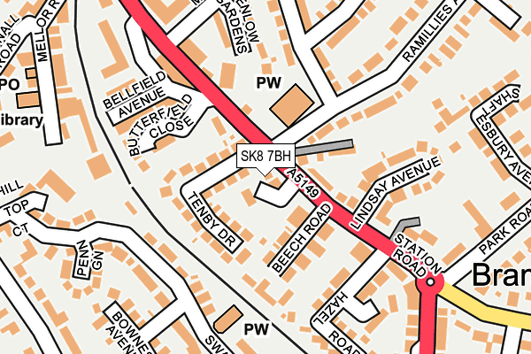 SK8 7BH map - OS OpenMap – Local (Ordnance Survey)