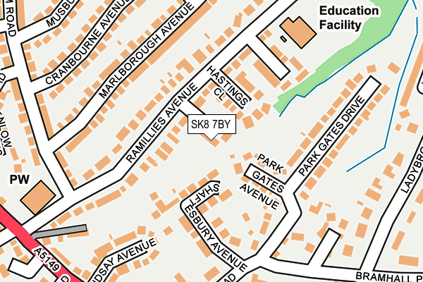 SK8 7BY map - OS OpenMap – Local (Ordnance Survey)