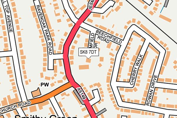 SK8 7DT map - OS OpenMap – Local (Ordnance Survey) SK8 7DT map - OS OpenMap – Local (Ordnance Survey)