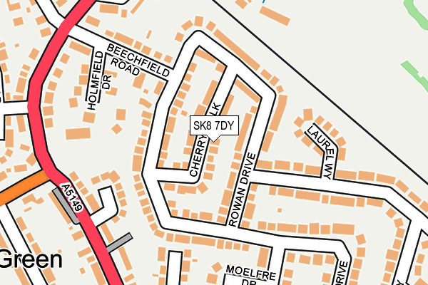 SK8 7DY map - OS OpenMap – Local (Ordnance Survey) SK8 7DY map - OS OpenMap – Local (Ordnance Survey)