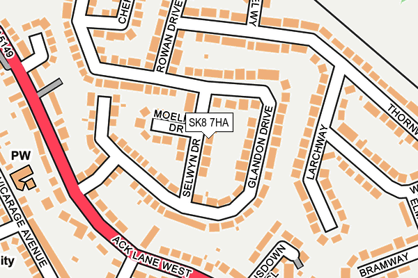 SK8 7HA map - OS OpenMap – Local (Ordnance Survey) SK8 7HA map - OS OpenMap – Local (Ordnance Survey)