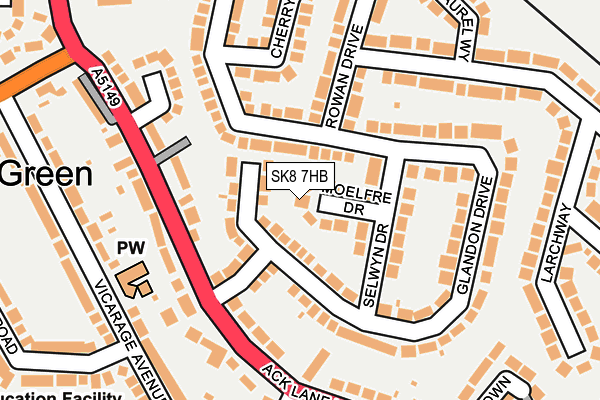 SK8 7HB map - OS OpenMap – Local (Ordnance Survey) SK8 7HB map - OS OpenMap – Local (Ordnance Survey)
