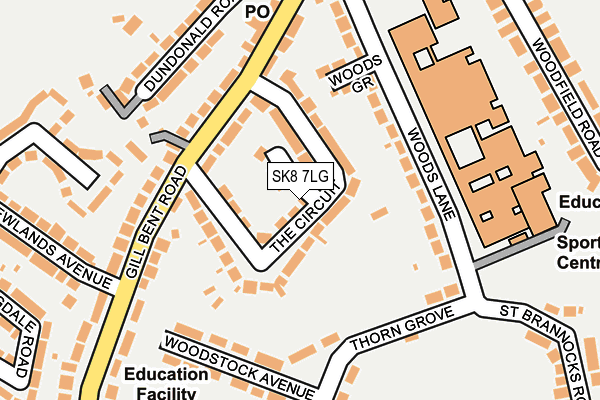 SK8 7LG map - OS OpenMap – Local (Ordnance Survey) SK8 7LG map - OS OpenMap – Local (Ordnance Survey)