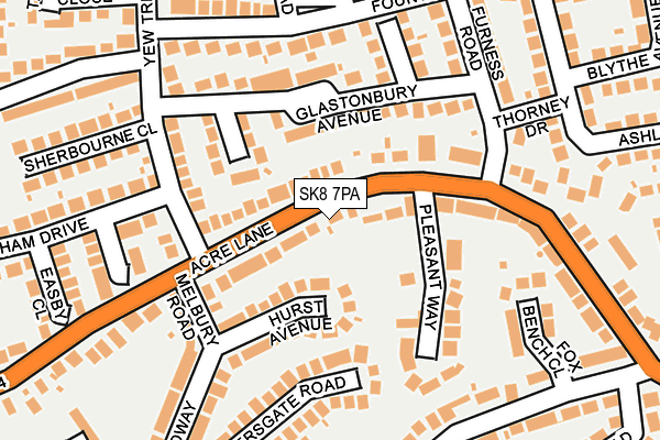 SK8 7PA map - OS OpenMap – Local (Ordnance Survey) SK8 7PA map - OS OpenMap – Local (Ordnance Survey)