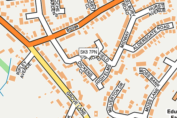 SK8 7PN map - OS OpenMap – Local (Ordnance Survey) SK8 7PN map - OS OpenMap – Local (Ordnance Survey)