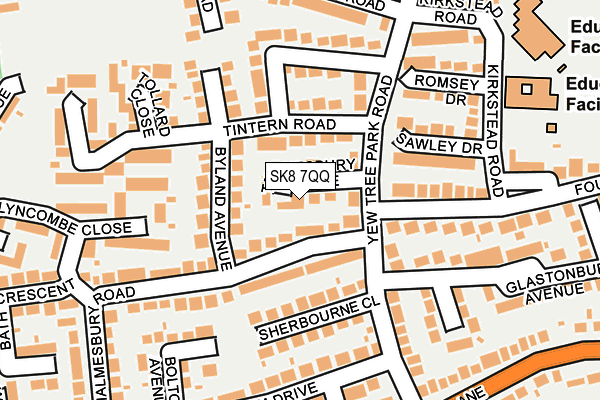 SK8 7QQ map - OS OpenMap – Local (Ordnance Survey) SK8 7QQ map - OS OpenMap – Local (Ordnance Survey)
