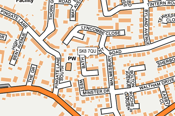 SK8 7QU map - OS OpenMap – Local (Ordnance Survey)