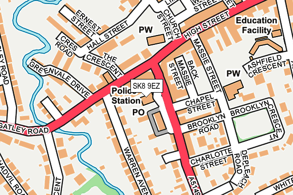 SK8 9EZ map - OS OpenMap – Local (Ordnance Survey) SK8 9EZ map - OS OpenMap – Local (Ordnance Survey)