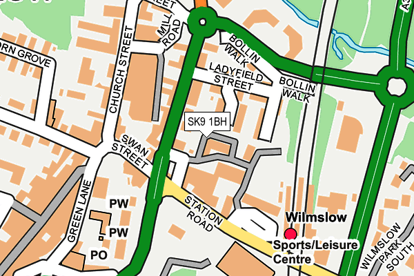 SK9 1BH map - OS OpenMap – Local (Ordnance Survey)
