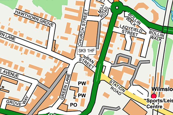 SK9 1HF map - OS OpenMap – Local (Ordnance Survey)