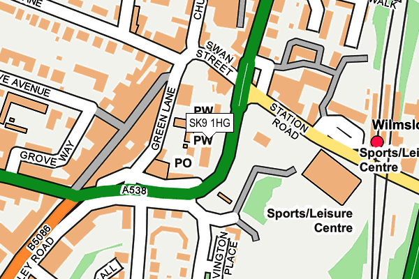 SK9 1HG map - OS OpenMap – Local (Ordnance Survey)