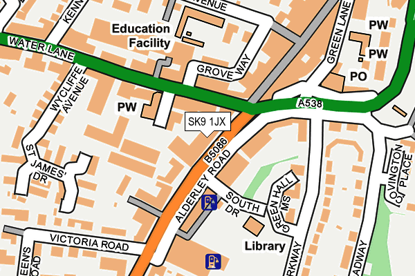 SK9 1JX map - OS OpenMap – Local (Ordnance Survey)