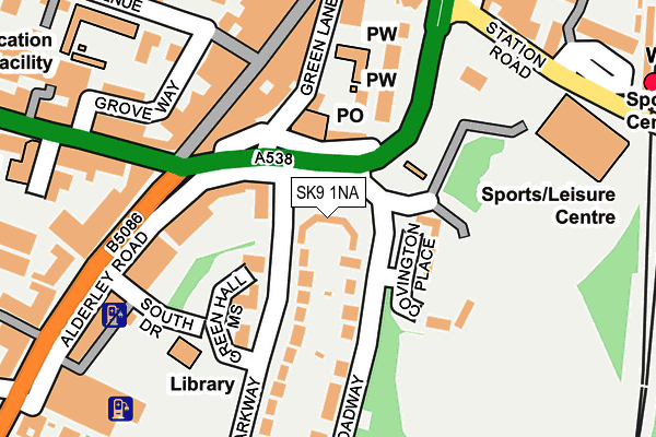 SK9 1NA map - OS OpenMap – Local (Ordnance Survey) SK9 1NA map - OS OpenMap – Local (Ordnance Survey)