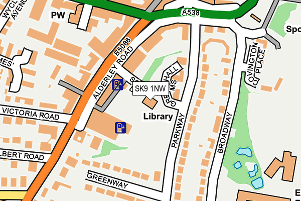 SK9 1NW map - OS OpenMap – Local (Ordnance Survey) SK9 1NW map - OS OpenMap – Local (Ordnance Survey)