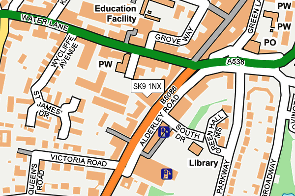 SK9 1NX map - OS OpenMap – Local (Ordnance Survey) SK9 1NX map - OS OpenMap – Local (Ordnance Survey)