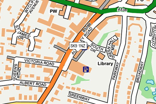 SK9 1NZ map - OS OpenMap – Local (Ordnance Survey) SK9 1NZ map - OS OpenMap – Local (Ordnance Survey)