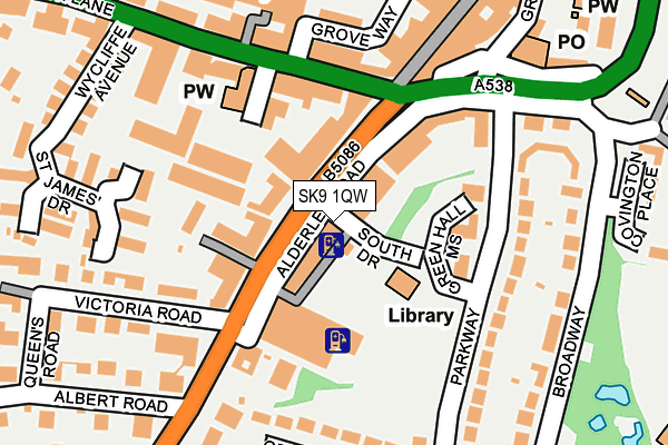 SK9 1QW map - OS OpenMap – Local (Ordnance Survey) SK9 1QW map - OS OpenMap – Local (Ordnance Survey)