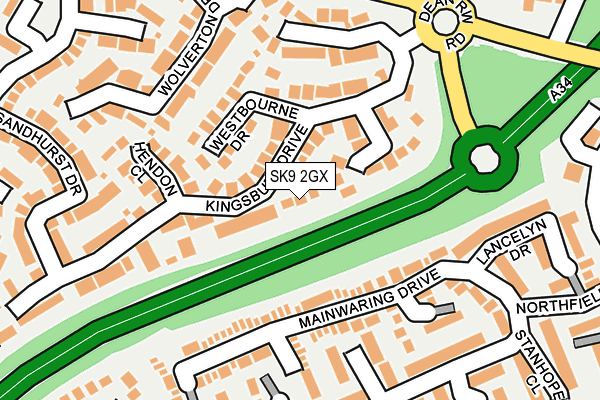 SK9 2GX map - OS OpenMap – Local (Ordnance Survey) SK9 2GX map - OS OpenMap – Local (Ordnance Survey)