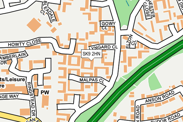 SK9 2HN map - OS OpenMap – Local (Ordnance Survey) SK9 2HN map - OS OpenMap – Local (Ordnance Survey)