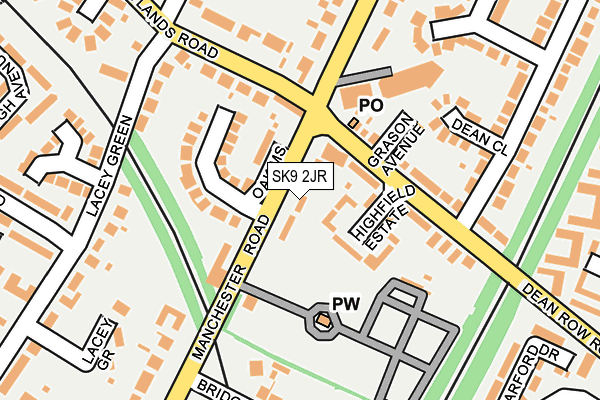 SK9 2JR map - OS OpenMap – Local (Ordnance Survey) SK9 2JR map - OS OpenMap – Local (Ordnance Survey)