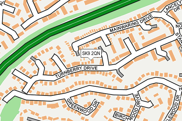 SK9 2QN map - OS OpenMap – Local (Ordnance Survey) SK9 2QN map - OS OpenMap – Local (Ordnance Survey)