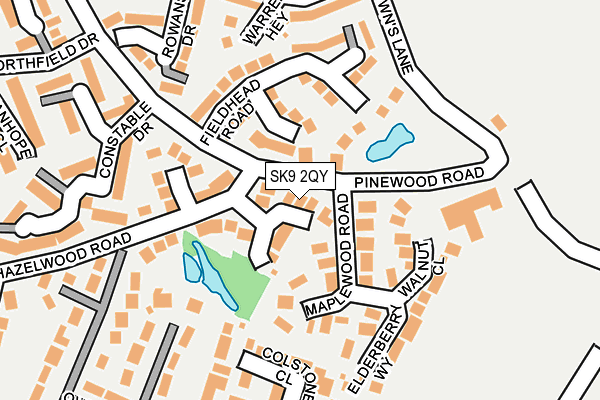 SK9 2QY map - OS OpenMap – Local (Ordnance Survey) SK9 2QY map - OS OpenMap – Local (Ordnance Survey)