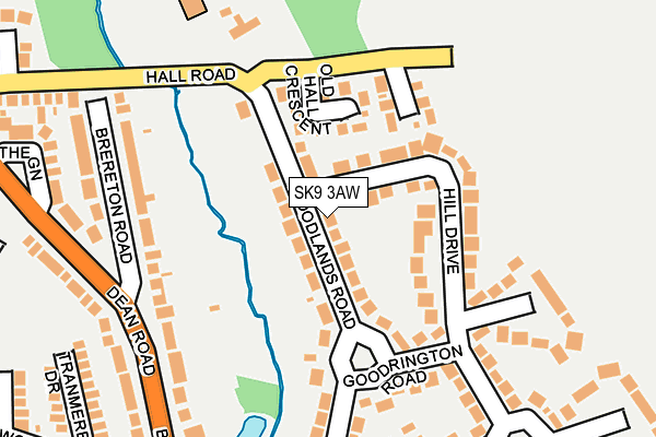 SK9 3AW map - OS OpenMap – Local (Ordnance Survey) SK9 3AW map - OS OpenMap – Local (Ordnance Survey)