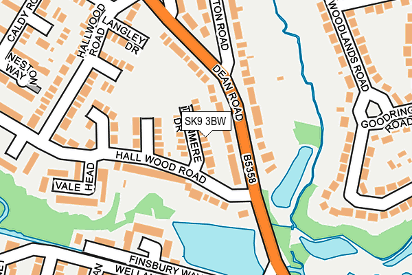 SK9 3BW map - OS OpenMap – Local (Ordnance Survey) SK9 3BW map - OS OpenMap – Local (Ordnance Survey)