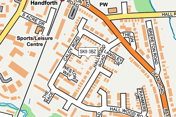 SK9 3BZ map - OS OpenMap – Local (Ordnance Survey) SK9 3BZ map - OS OpenMap – Local (Ordnance Survey)