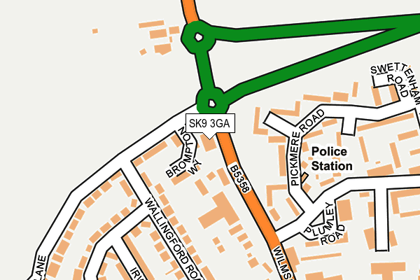 SK9 3GA map - OS OpenMap – Local (Ordnance Survey) SK9 3GA map - OS OpenMap – Local (Ordnance Survey)