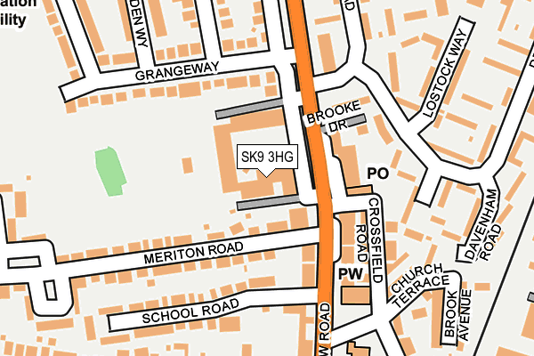SK9 3HG map - OS OpenMap – Local (Ordnance Survey) SK9 3HG map - OS OpenMap – Local (Ordnance Survey)