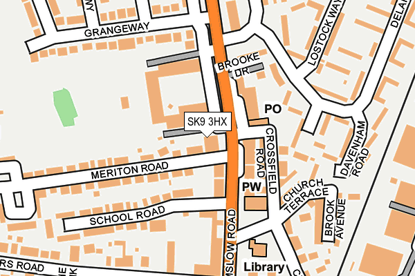 SK9 3HX map - OS OpenMap – Local (Ordnance Survey) SK9 3HX map - OS OpenMap – Local (Ordnance Survey)