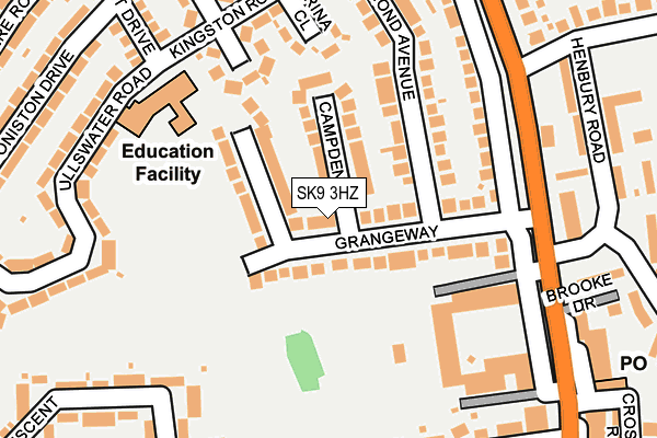 SK9 3HZ map - OS OpenMap – Local (Ordnance Survey) SK9 3HZ map - OS OpenMap – Local (Ordnance Survey)