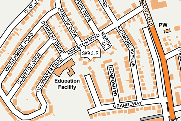 SK9 3JR map - OS OpenMap – Local (Ordnance Survey) SK9 3JR map - OS OpenMap – Local (Ordnance Survey)